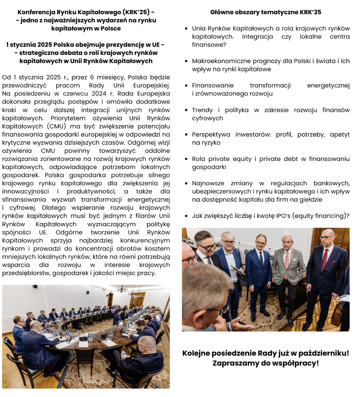 I. Posiedzenie Rady Programowej XXV Konferencji Rynku Kapitałowego, strona 2