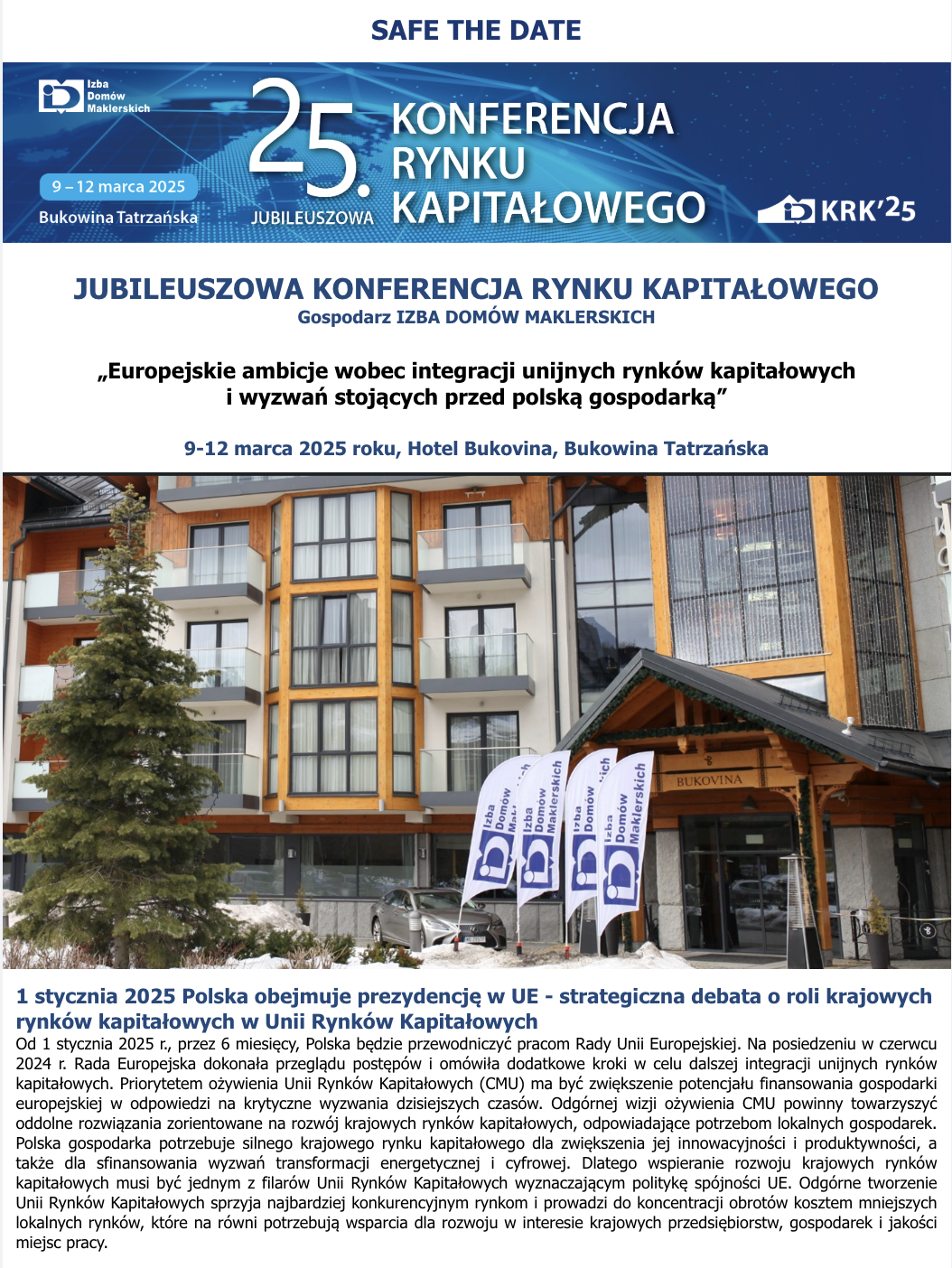 25. Jubileuszowa Konferencja Rynku Kapitałowego