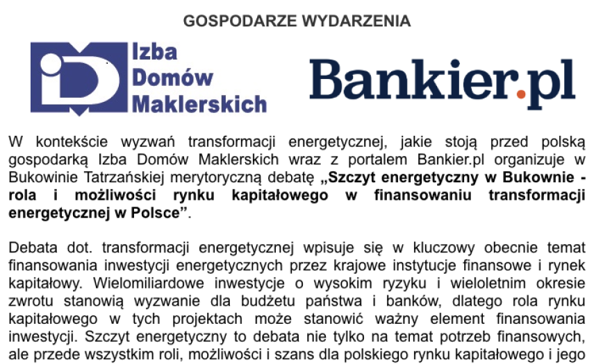 Zwiastun Szczytu Energetycznego podczas 25. Konferencji Rynku Kapitałowego